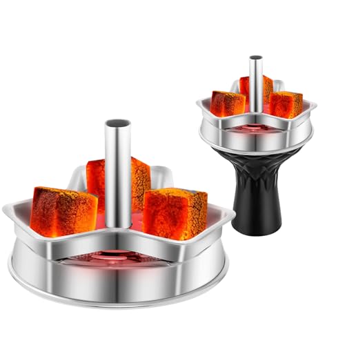 Hookah Bowl Set - Silicone Hookah Tobacco Shisha Bowl with Heat Management Screen Charcoal Holder for Smoking Shisha Hookah Easy Replace Charcoal Fast Cleaning (1) - Image 3