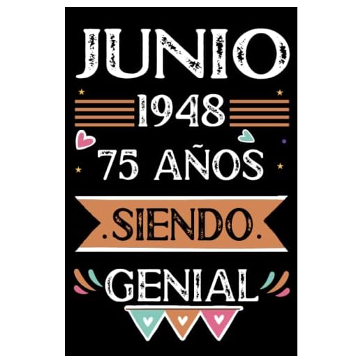 CUADERNO, Junio 1948, 75 Años Siendo Genial: Libro de visitas, cuaderno, 110 páginas de felicitaciones, idea de regalo, regalo Para la esposa, novia, mujer, La madre