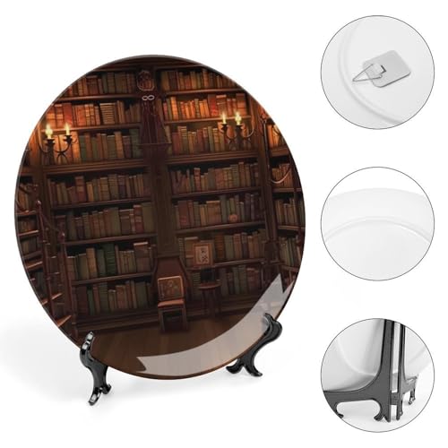 Plato decorativo de porcelana 7 pulgadas estilo chino miniatura 4
