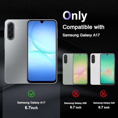 Image of Case for Samsung Galaxy A17 5G, Military Grade Drop Protection Phone Case, Yellowing Resistant, Anti-Scratch Hard PC Back, Shockproof Hard Ultra-Thin Protective Cover, Clear