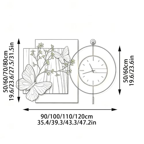 Horloge Murale Moderne Pendule Quartz Silencieuse LED à texture grès 3D - 3