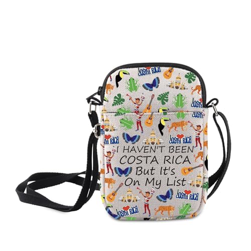 MNIGIU Costa Rica Symbols Souvenir Gift Costa Rica Vacation Gift I Haven't Been Costa Rica But It's On My List Crossbody Bag