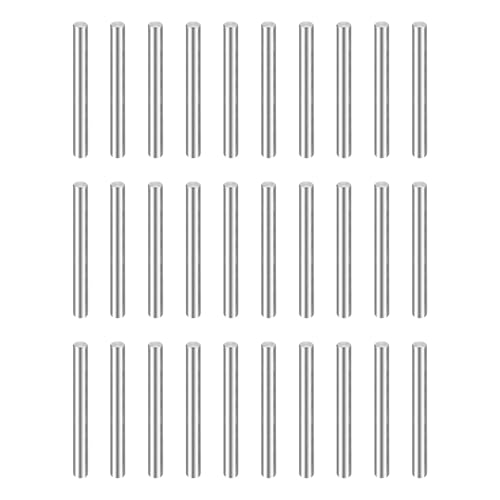 Image of sourcing map 50pcs Dowel Pins M1(1mm) x 10mm 304 Stainless Steel Cylindrical Shelf Support Peg Pin Rod Fasten Elements for Metal Devices Wood Furniture DIY Installation, Silver