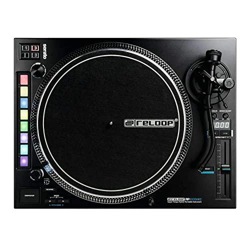 Reloop Rp-8000 Mk2 Advanced Hybrid Torque Turntable With Midi (Pair) Bundle With Reloop Dust Covers And Vinyl Record Care (5 Items) #TOP1
