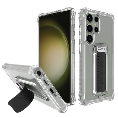 Scooch for Samsung Galaxy S23 Ultra Case with Stand [Wingman] with $100 Coverage, 5-in-1 Kickstand Case, Military Grade Drop Protection, Pop-Out Kickstand, Phone Grip, Car Mount