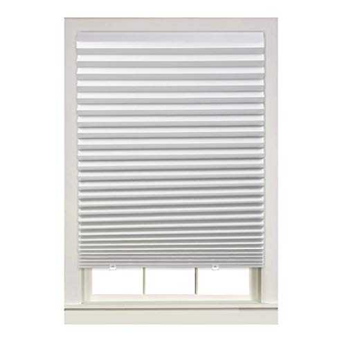 Turquoize Light Filtering Temporary Pleat Paper Shades, White, Quick Fix & Easy to Install, 36