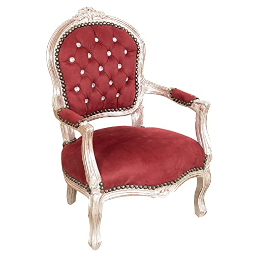 Biscottini Fauteuil Salon Louis XVI 73x50x51 cm | Patriculaire Fauteuil Chambre | Fauteuil Louis XVI | Chaise Louis XVI | Fauteuil Baroque France