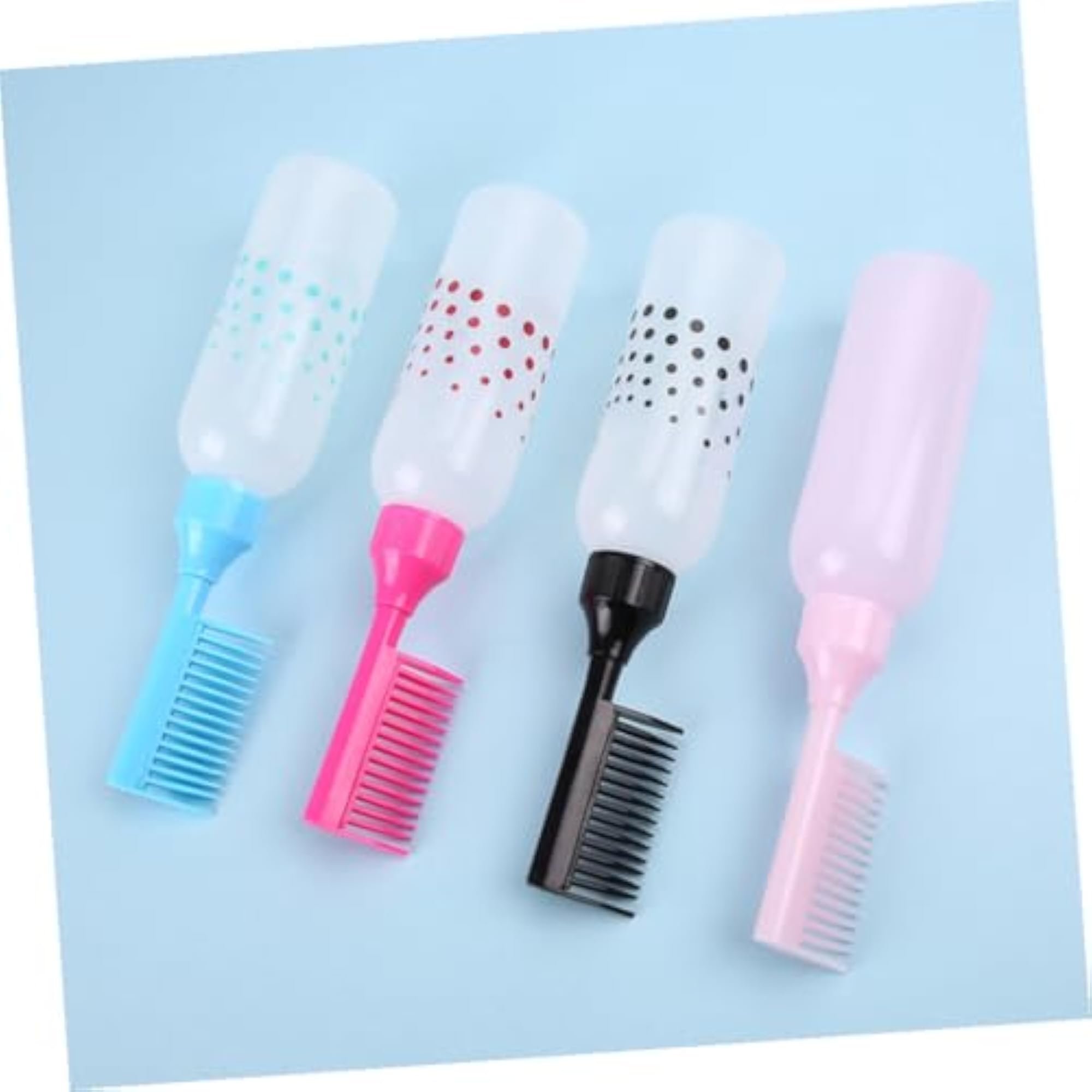 6pcs Hair Dye Applicator Bottles & Comb Spray Set