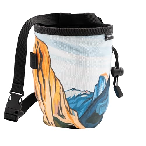 Gnarly Dood Chalk Bag for Rock Climbing & Bouldering | Gym Chalk Bag with Adjustable Waist Belt, Durable Drawstring Closure & Zippered Pocket | Cool Nature Design