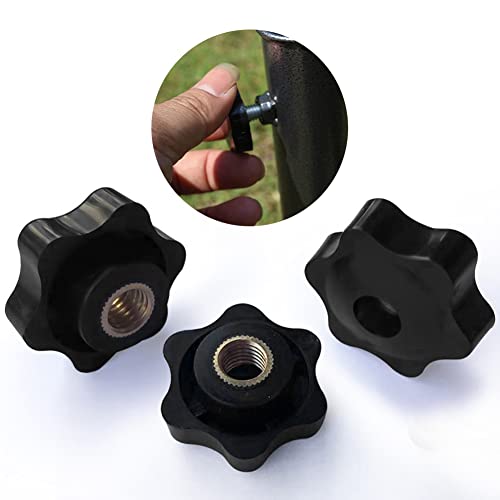 Bouton de Serrage M8, Ecrou Étoile, Bouton de Serrage à Filetage Moleté, Écrou De Serrage M8, Étoile Tête Écrous De Serrage Bouton,pour les Mécaniques, Mobilier, Équipements Électroniques, 6 Pack