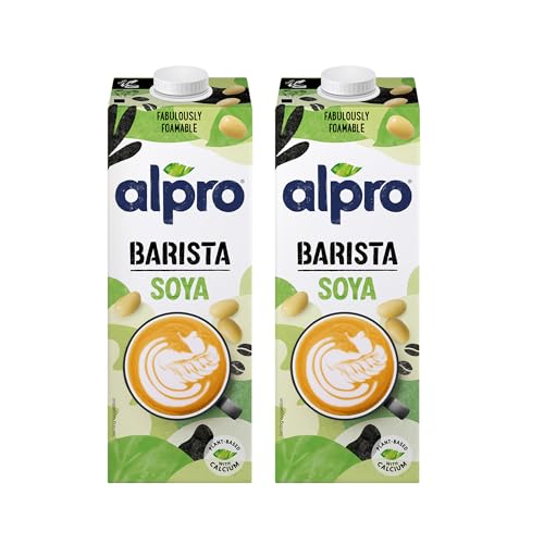 Alpro Barista Soya Drink (Dual Pack) Totally Plant Based Dairy & Vegan Naturally Free From Lactose Fabulously Foamable Addition To Your Coffee 2000g