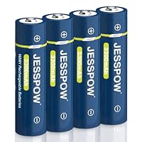 JESSPOW – 3300 mAh NiMH Button-Top Wiederaufladbare Akkus 4 Pack (18.5