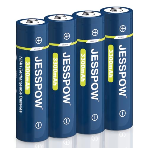 3300 mAh NiMH Button-Top Wiederaufladbare Akkus 4 Pack (18.5 x 67mm, Nicht AA-Akku)