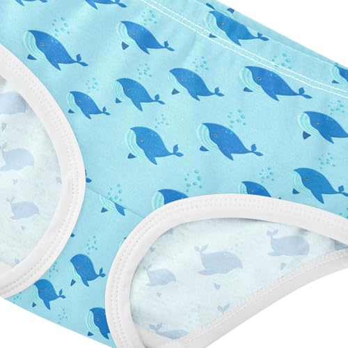 Ocean Whale Blue Toddler Girls's Underwear 2T 23031834