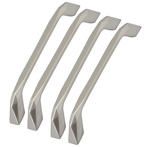 Image of Atom 7.5 inches Zinc Cabinet Pull Handle | Silver Satin Finish | Office Wardrobe Furniture Kitchen Drawer Push Bar, 229, Pack of 4