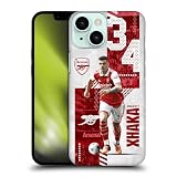 Head Case Designs Officially Licensed Arsenal FC Granit Xhaka 2022/23 First Team Hard Back Case Compatible with Apple iPhone 13 Mini