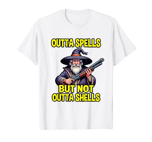 �ʔ���Outta Spells But Not Outta Shells Wizard Fantasy Meme T�V���c