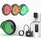 【Taille du feu de circulation tricolore】 : le diamètre d'émission de lumière de ce feu de circulation est de 125 mm/5 pouces et 200 mm/8 pouces. Il peut émettre trois couleurs de lumière : rouge, jaune et vert