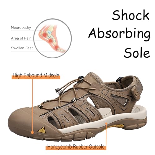 Mens Hiking Sports Sandals Closed Toe Outdoor Casual Beach Shoes Non-slip Water Shoes Lightweight Comfortable3