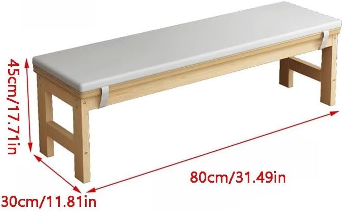 Foot Stools Ottoman Shoe Bench Shoe Changing Bench Solid Wood Balcony Bench Home with Cushion Long Bench Shoe Changing Stool
