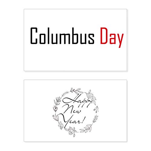 Tarjeta de año nuevo con mensaje de bendición ideal para celebraciones del Día de Colón