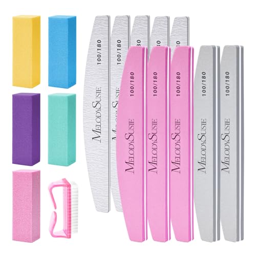 Kit de manicure con organizador, brochas y set de buffers miniatura 5