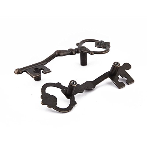 sourcing map 4 STK Schubladengriff Tür Vintage Stil Schlüssel geformt Ziehgriffe Bronzeton DE