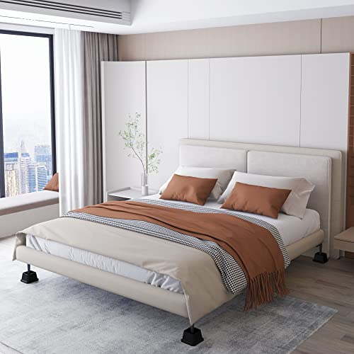 Napnapday Bed Risers 2 Inch Heavy Duty Bed Furniture Elevators, 1,500 Lbs Lifts Up Riser For Sofa And Table Set Of 4, Black #TOP5