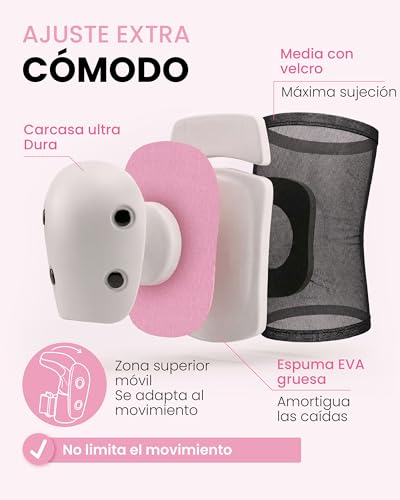 Rodilleras y coderas niña XS 99FLIPS color rosa para patines 4