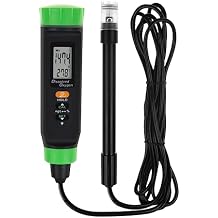 Dissolved Oxygen Meter with ATC Portable DO Meter with Long Cable, Dissolved Oxygen Test Kit Tester with Self Floating Probe Electrode