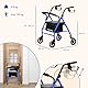 Geriafy - Gehhilfe für Senioren | Leicht Klappbarer Rollator | 4 Räder | Höhenverstellbar für Mehr Komfort