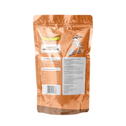 Image of Scrummy Marbled Chicken Cubes Dog Treats 70g (Pack of 3) | Soft & Tasty Training Snacks | High Protein Healthy Chews for Puppies & Adult Dogs