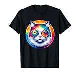 scottish straight chaton Un regalo divertido para cualquier ocasión, como Navidad o cumpleaños. Esta ilustración de gato teñido anudado atrae a hombres, mujeres y niños. Sorprende a alguien especial con este regalo único y colorido que celebra su amor por los gatos y el arte vibrante.