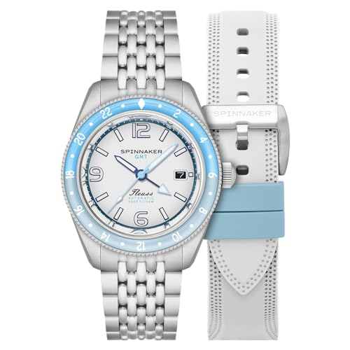 Image of Spinnaker Men's Fleuss GMT Automatic Watch with Solid Stainless Steel Bracelet SP-5120