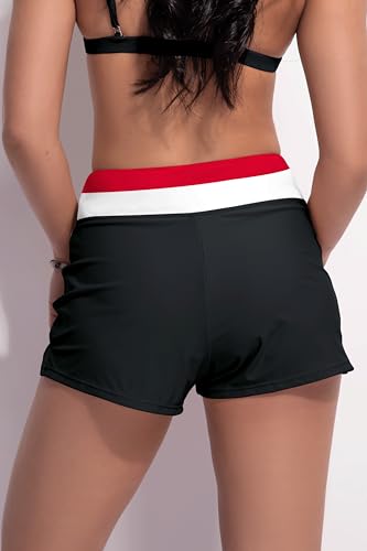 Image of Beautikini Period Swimwear Menstrual Leakproof Swim Shorts Quick Dry 3 inch High Waist Bathing Suit Bottoms for Teen Girls Women