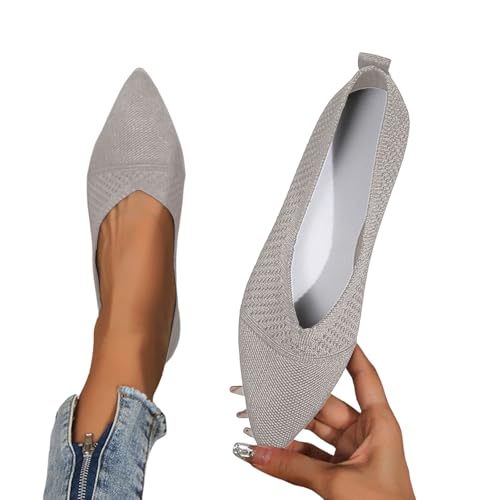 Pointed Toe Flats for Women Wide Width Women's Casual Flats Slip On Shoes Comfortable Flat Shoes for Work,Travel4