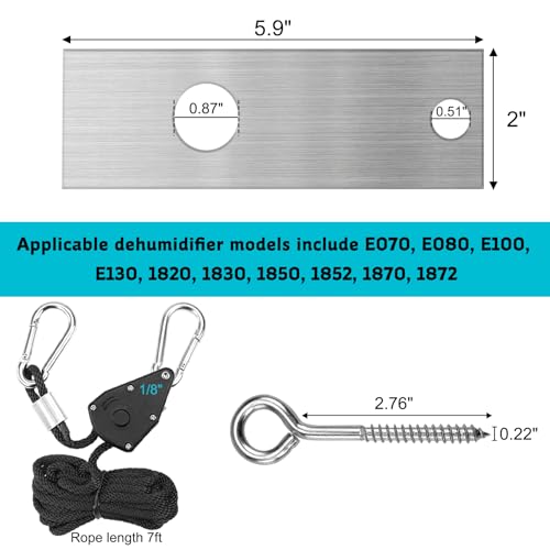 5822 Basement Dehumidifier Suspension Kit, Maximum Load Capacity 300 lbs, Noise Reducing Dehumidifier Accessory for Multiple Models,5822 Suspension Kit Easily Lift, Must Have for Home