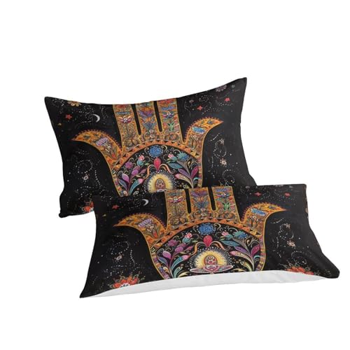 Housse de couette 260x220 infroissable pour lit king size, parure géométrique douce - 3