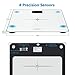 NUTRI FIT High Precision Digital Body Weight Bathroom Scale with Ultra Wide Platform and Easy-to-Read Backlit LCD, 400 Pounds Elegant White (14”x12”)