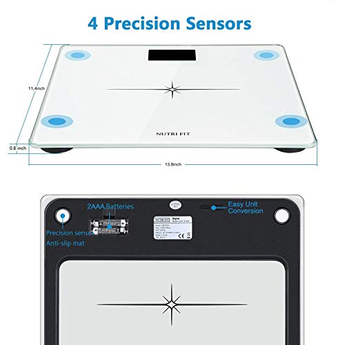 image for NUTRI FIT High Precision Digital Body Weight Bathroom Scale with Ultra