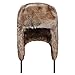 PENINSULA LOVE Faux Fur Trapper Hat Winter Russian Ushanka Hat Thick Warm Hunting Cap Earflap Fleece Trooper Cap for Men Brown