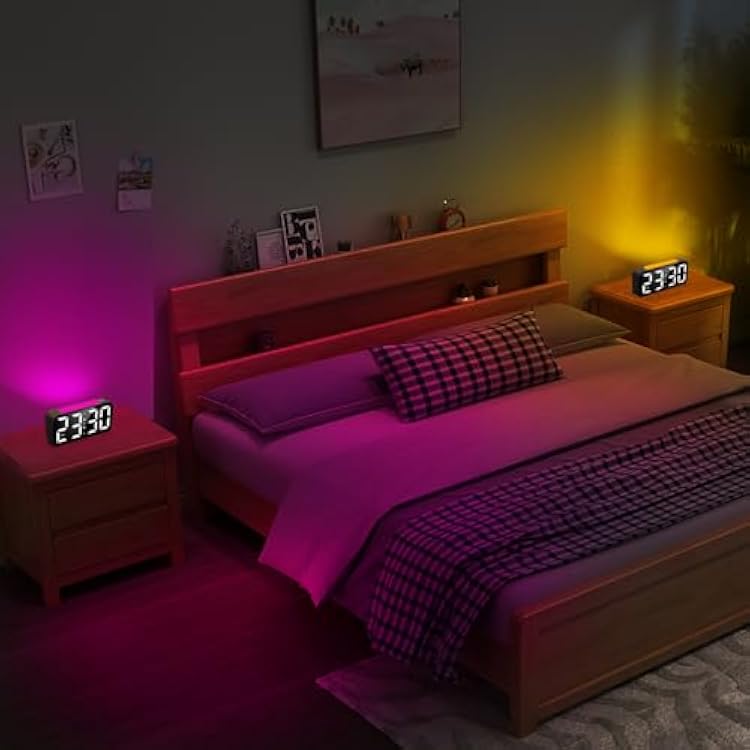 Topski Loud Alarm Clocks for Bedrooms Heavy Sleepers, Digital Clock with Night Light, Large Display, Dual Alarm, Snooze, Dimmable Bedside Alarm Clock for Kids Teens Boys Girls