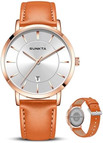 LIGE Womens Watches Minimalist Waterproof Analog Quartz Ladies Wrist Watch with Date Elegant French Style Leather Strap Female Watch Bracelet