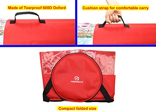 Freegrace Gift Warp Organizer | Large 9" x 40.9" Wrapping Paper Rolls Storage Bag | Tearproof & Space Saving Under Bed Gift Bag Organization (Red)