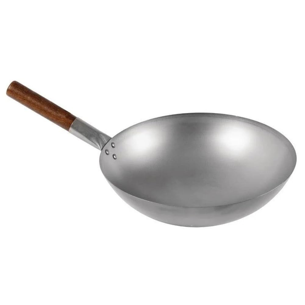 London Wok CT246 Wok rond en acier doux 380 mm x 195 mm