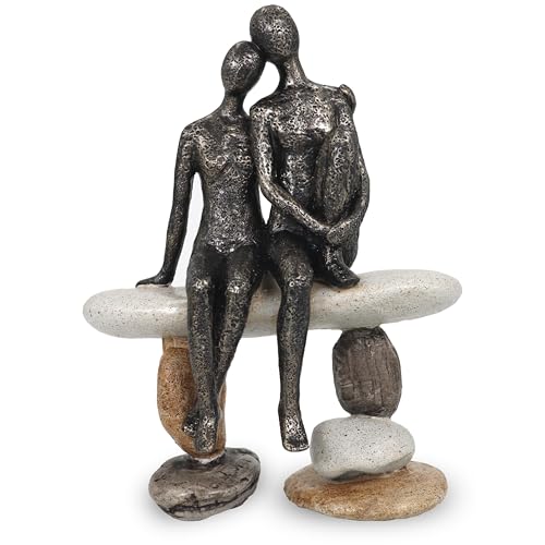 Lescafita Romantic Couple Figurines Sculpture – Abstract Couple Sculpture on