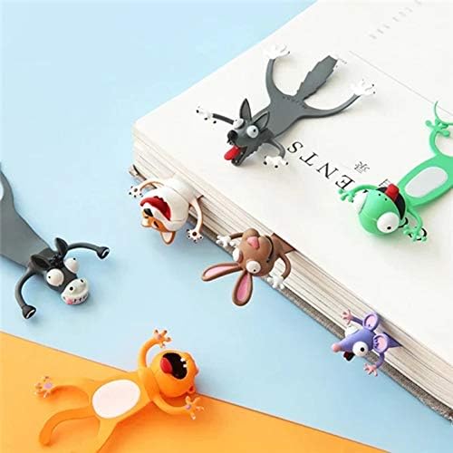 Metyere 3D Wacky Animal Bookmark Fun Reading 3D Stereo Cartoon Animal Funny Bookmarks for Kids Teens Boys Girls - Image 4