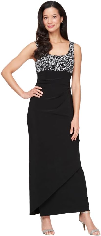 Alex Evenings Women's Empire Waist Dress with Side Ruched Skirt and Jacket (Petite and Regular Sizes) - Image 2