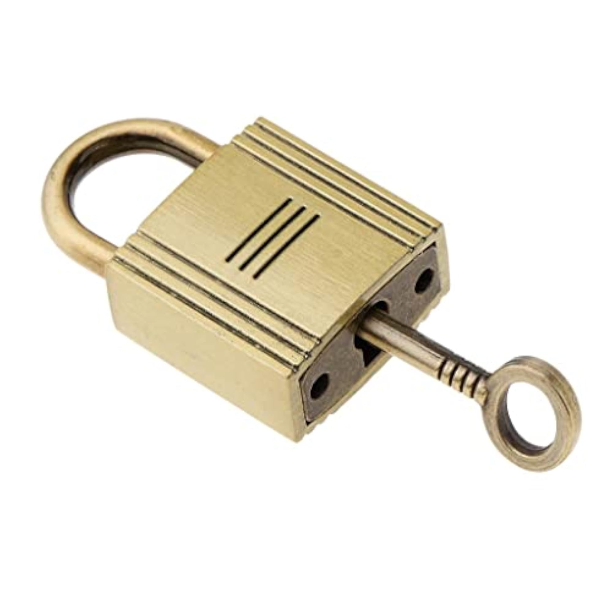 3xCute Security Travel Lock with Key, Dark Gold