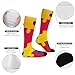 Meaudiwes Sport Baseball Compression Socks, Fashion Dress Decor Socks, Soft Travel Knee High Stockings Gift Autism Awareness Colorful Puzzles